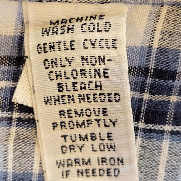 Polo Ralph Lauren Oxford Men's Large Blue Plaid Long Sleeve Button Up - Picture 8 of 8